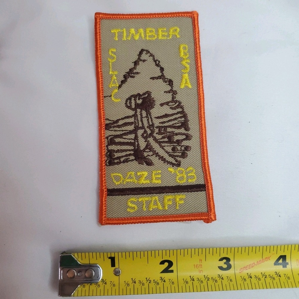 VTG BSA Boy Scouts St Louis Area Gravois Trail 1983 Timber Daze Staff Patch